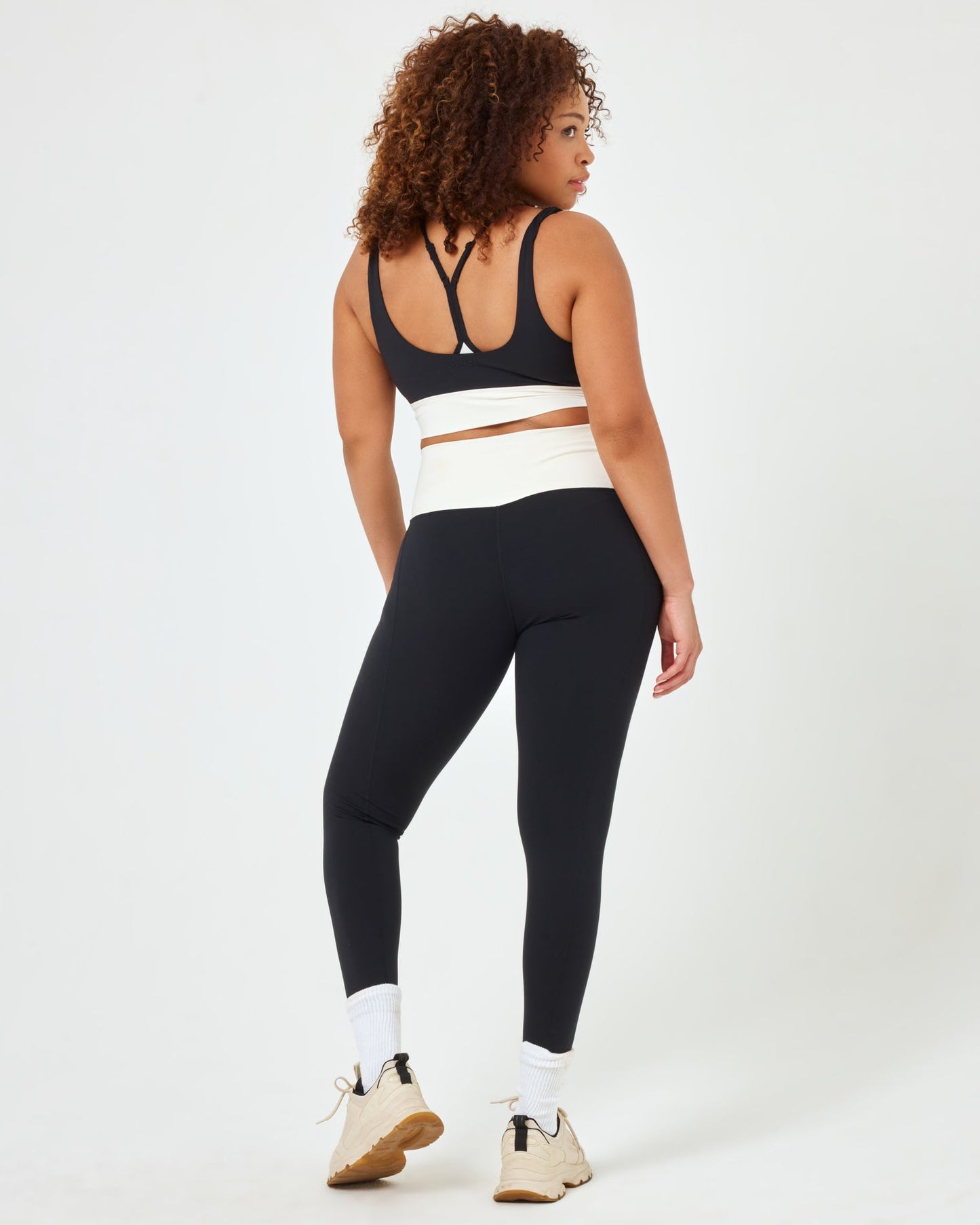 Division Legging - Black - Cream | LSPACE | Evolve Fit Wear