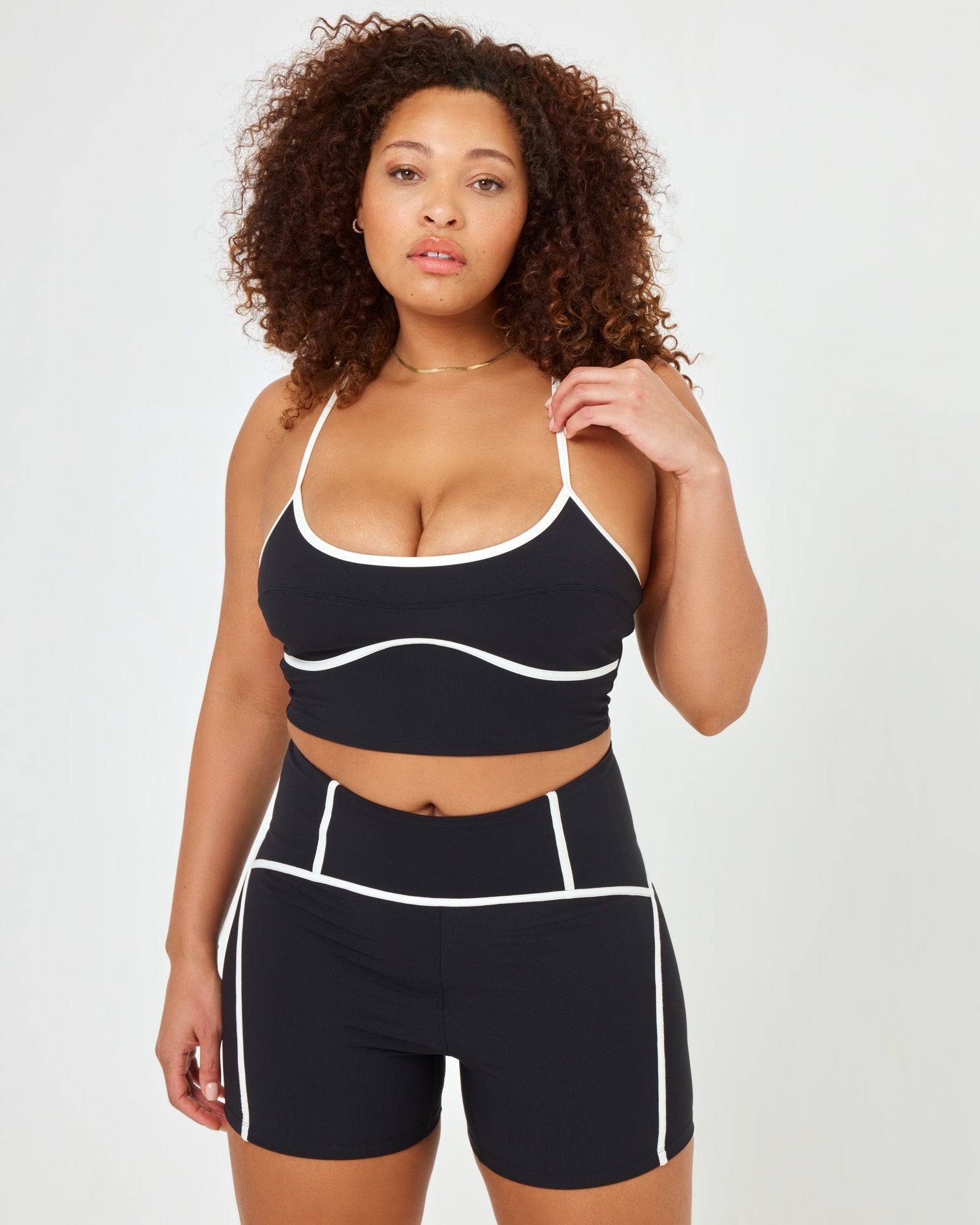 Revel Top - Black/Cream | LSPACE | Evolve Fit Wear