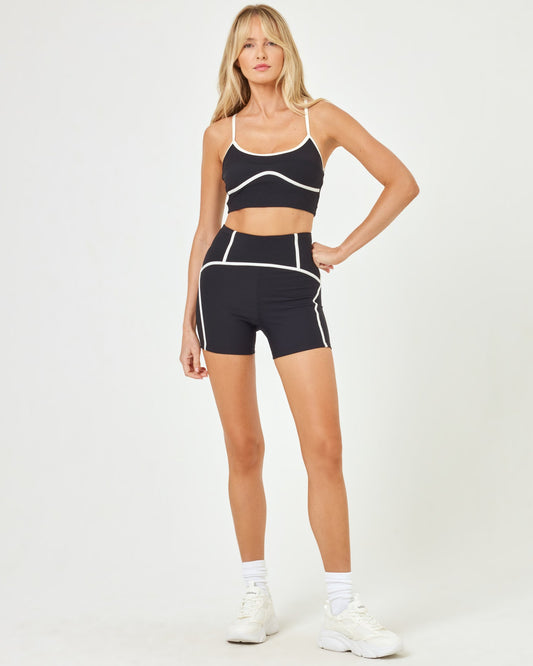 Revel Short - Black/Cream | LSPACE | Evolve Fit Wear