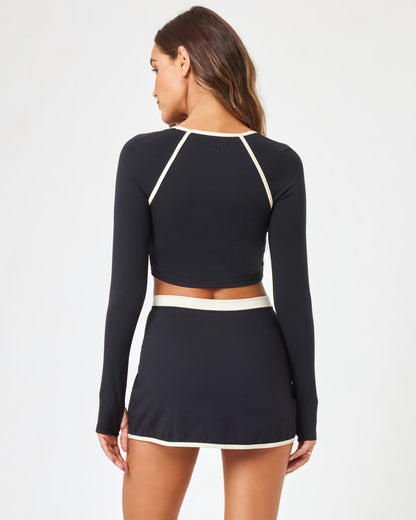 Campbell Skort - Black - Cream | LSPACE | Evolve Fit Wear