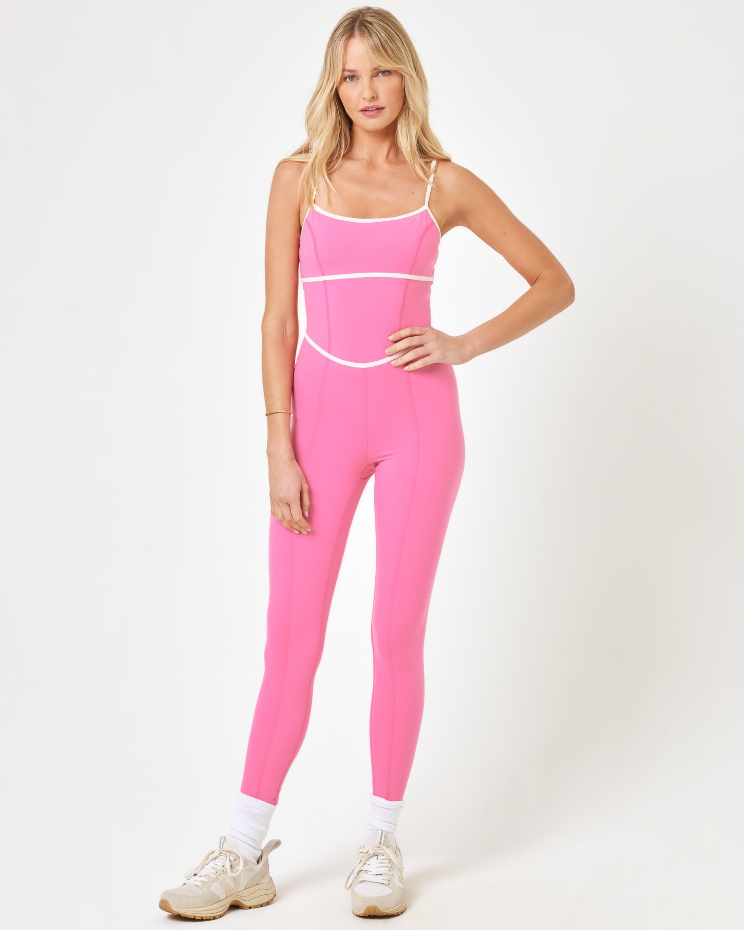 Ace Jumpsuit - Taffy/Cream | LSPACE | Evolve Fit Wear