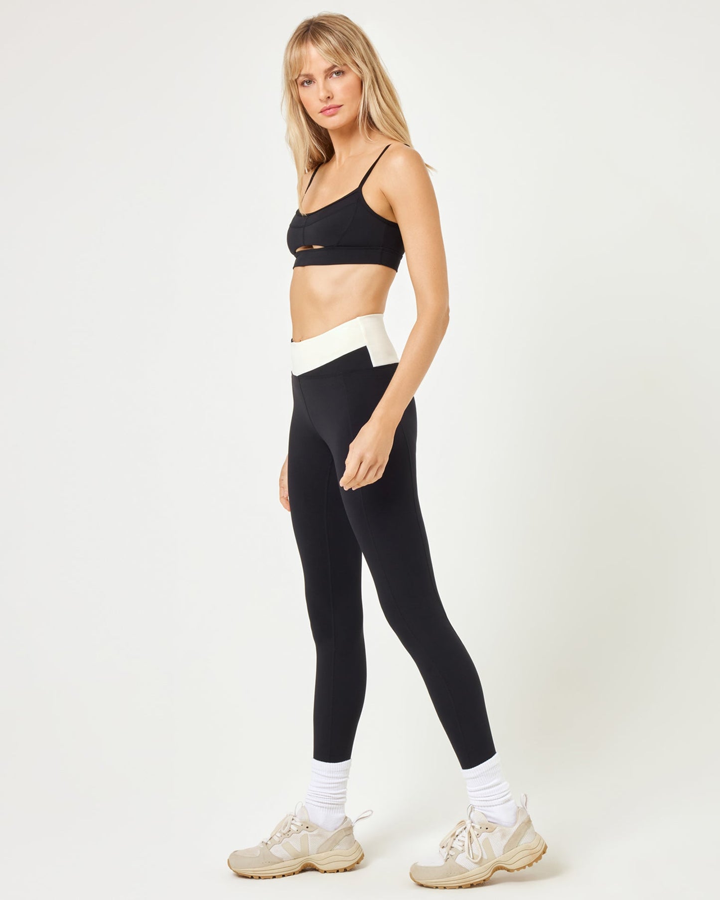 Division Legging - Black - Cream | LSPACE | Evolve Fit Wear