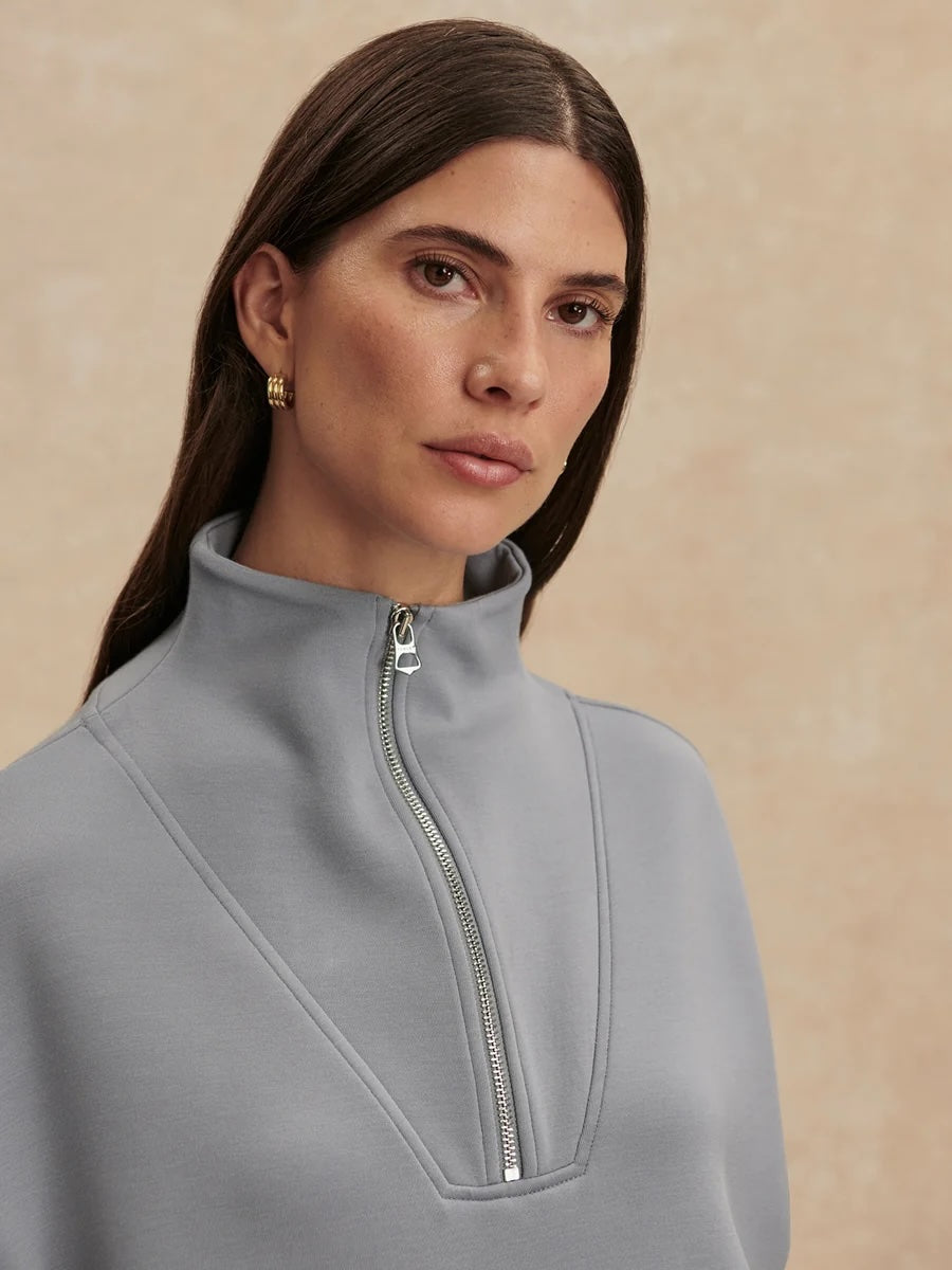 Hawley Half-Zip Sweat - Wind Blue | Relaxed Fit Sweatshirt