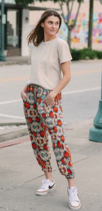 Miami Print Jogger Harem Pants