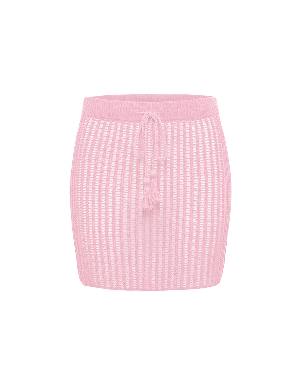 LSPACE Sander Skirt in Rosewater, off-model flat lay.