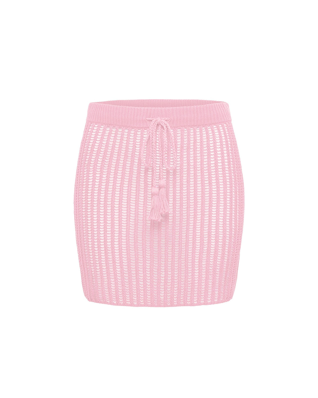 LSPACE Sander Skirt in Rosewater, off-model flat lay.