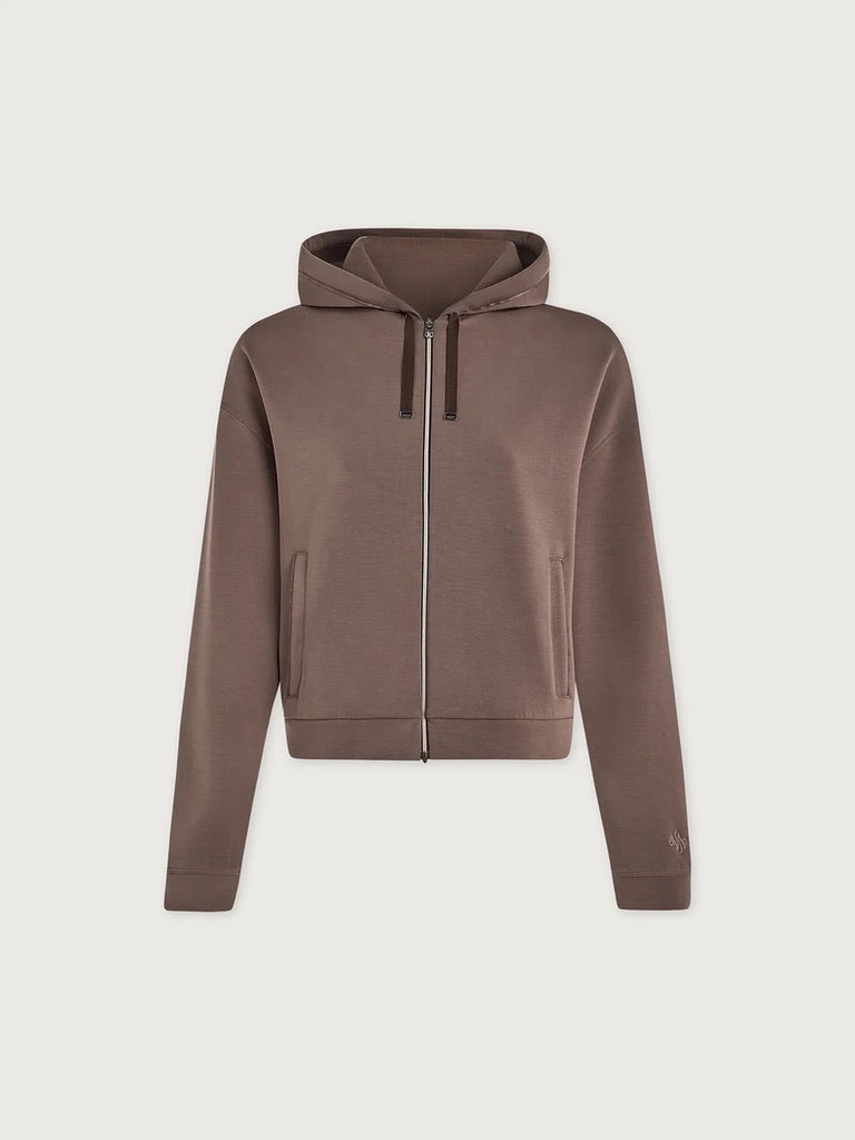 Jorgie Relaxed Fit Full Zip Hoodie - Coffee Quartz
