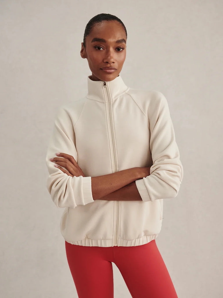Magda Full Zip Relaxed Fit Sweatshirt - Birch