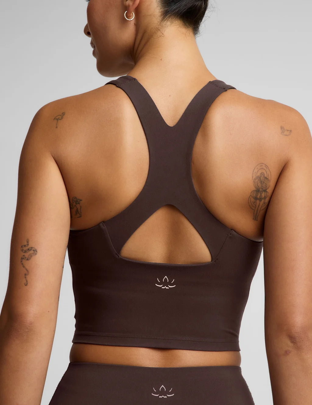 glowzone™ Medium Impact Cropped Tank Top - Cocoa Plum