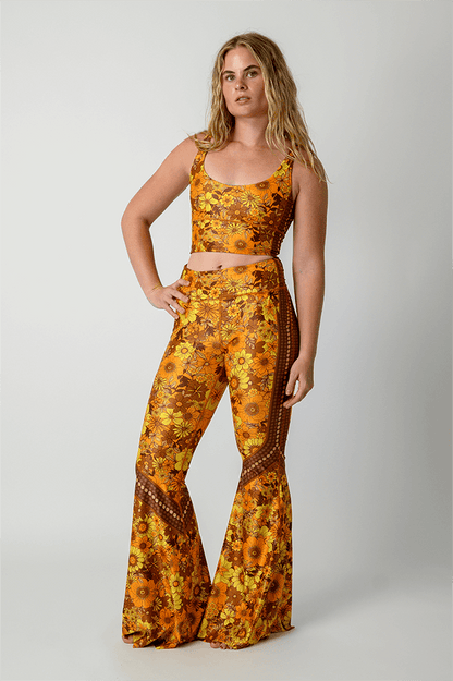 Bell Bottoms 2.0 in Flower Power | Yoga Democracy | Evolve Fit Wear