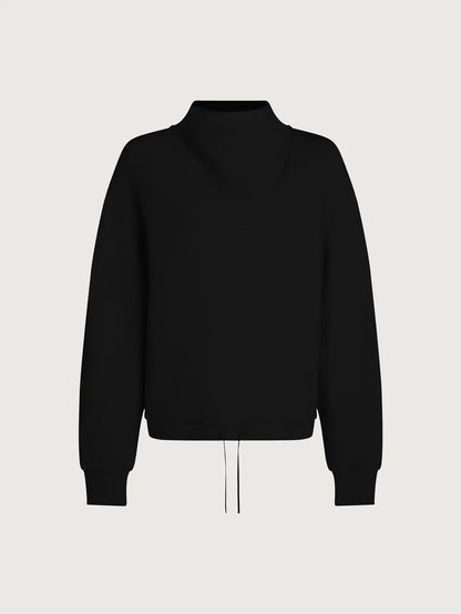 Betsy Lightweight Oversized Sweatshirt - Black | Evolve Fit Wear