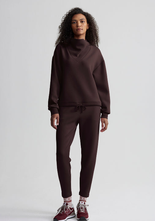 Betsy Lightweight Oversized Sweatshirt - Coffee Bean | Evolve Fit Wear