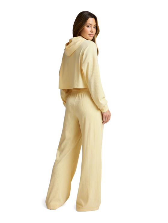 Beyond Yoga Ribbed Cropped Hoodie - Yellow | Evolve Fit Wear
