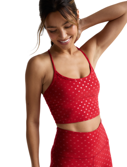 Beyond Yoga Slim Racerback Crop Top - Red | Evolve Fit Wear