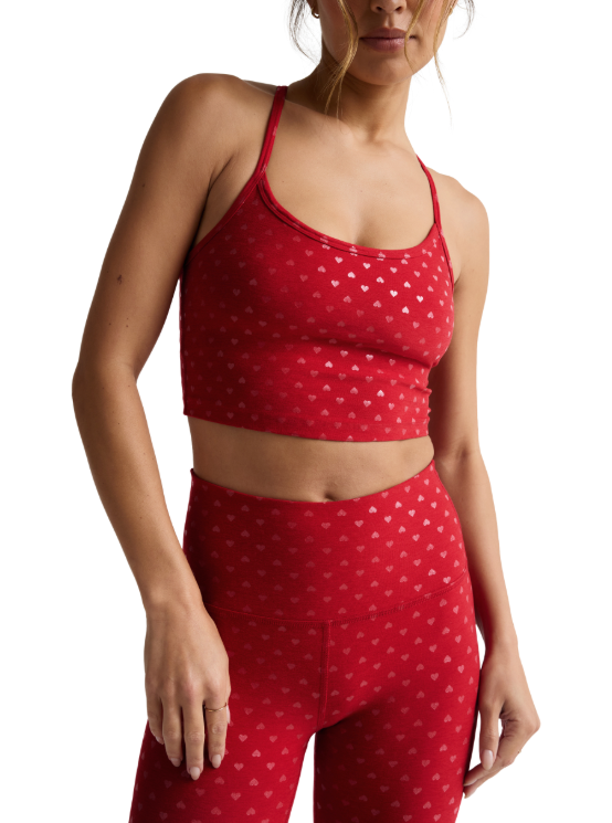 Beyond Yoga Slim Racerback Crop Top - Red | Evolve Fit Wear