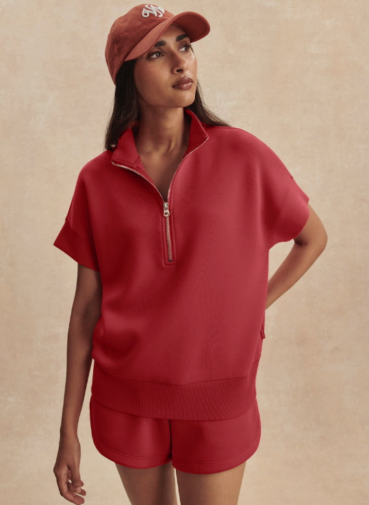 Ritchie Sporty Short Sleeve Sweatshirt - Rich Raspberry