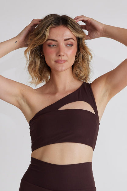 Chai One Shoulder Top | Wolven | Evolve Fit Wear