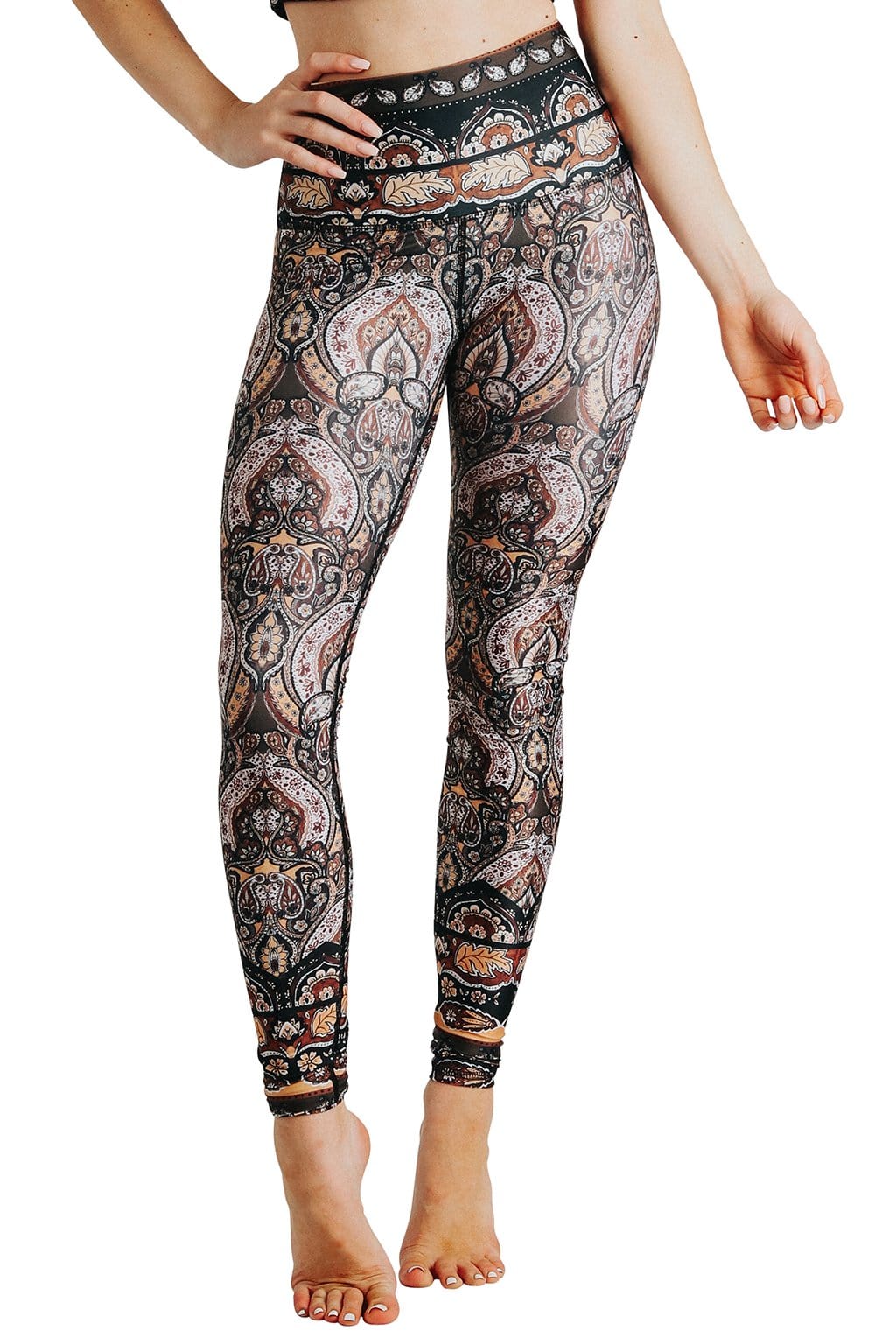 Yoga Democracy  Espresso Yourself Printed Yoga Leggings