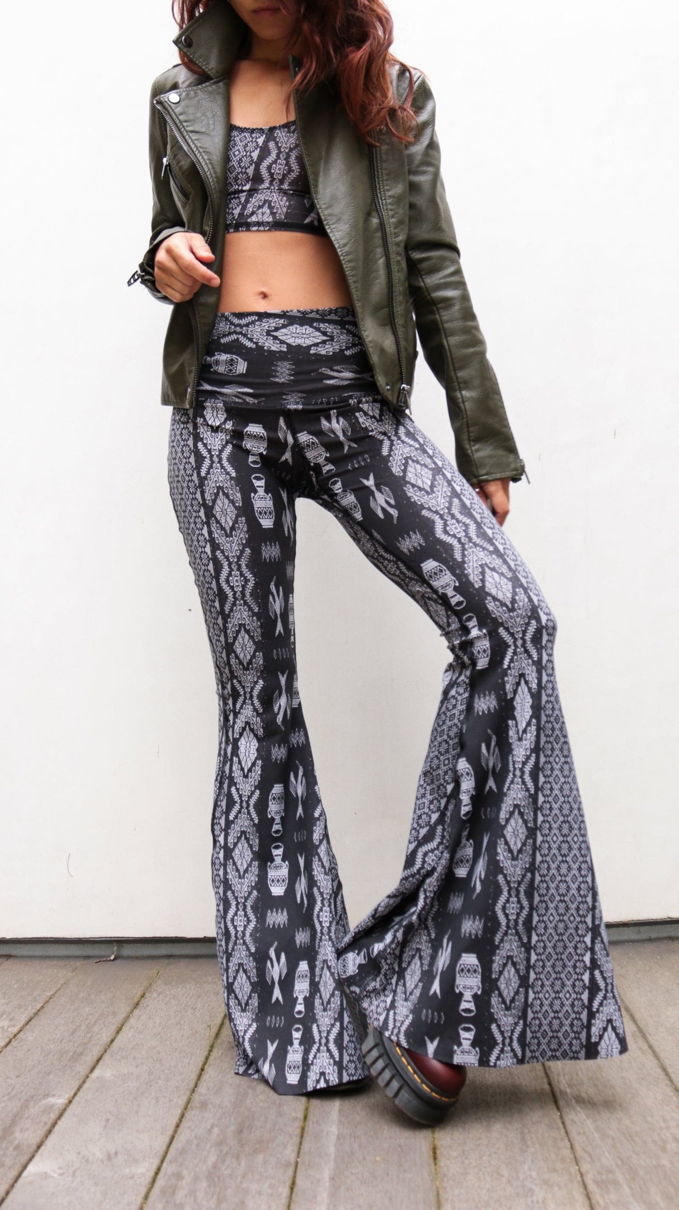 Diamond Tribe Crop Bell Bottom