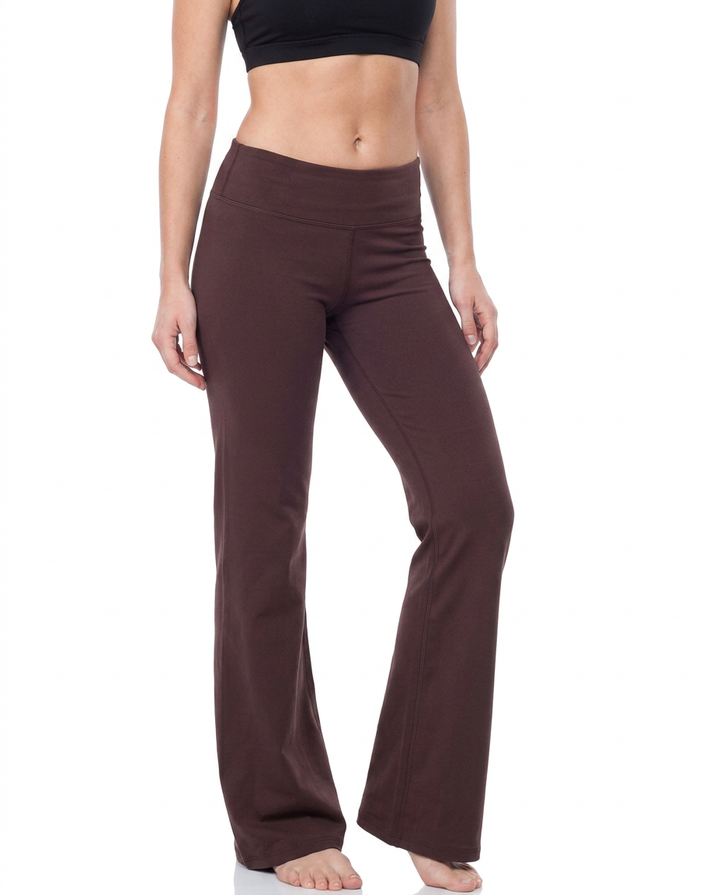 Straight Leg Sweatpants with Flat Waistband and Relaxed Fit