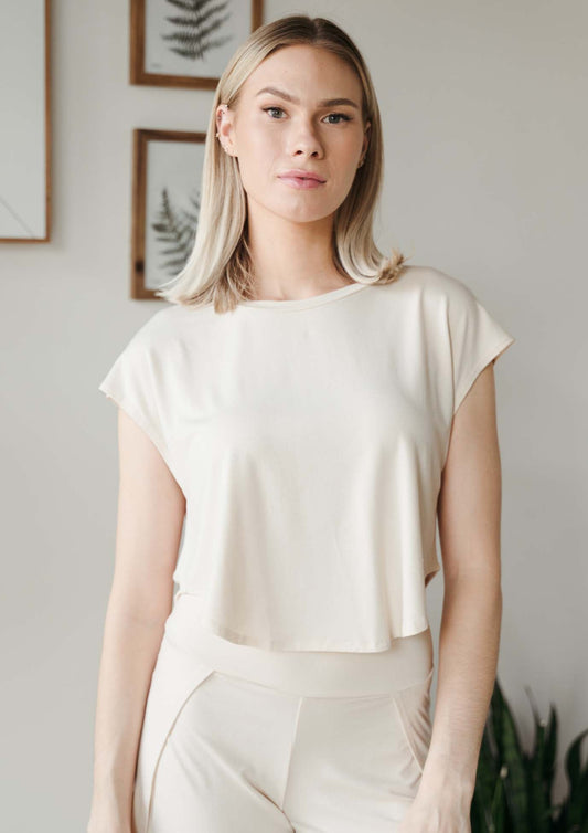 Easy Tee - Cream | Jala | Evolve Fit Wear