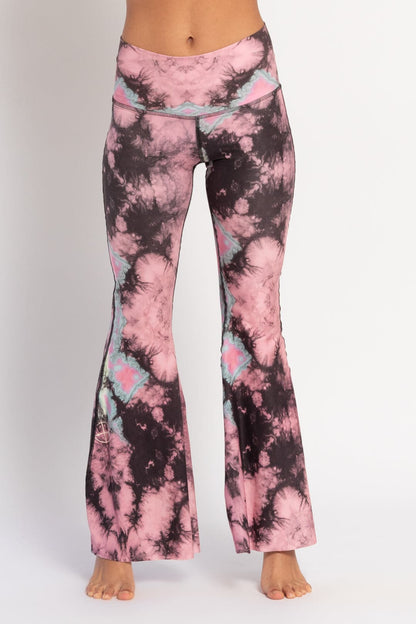 Eagle Feather Pink Crop Bell Bottom