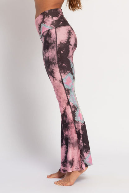 Eagle Feather Pink Crop Bell Bottom