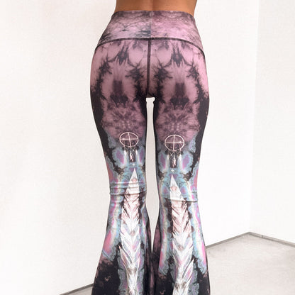 Eagle Feather Pink Long Bell Bottom