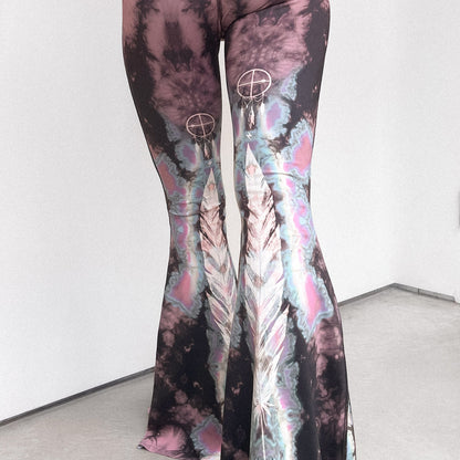 Eagle Feather Pink Long Bell Bottom