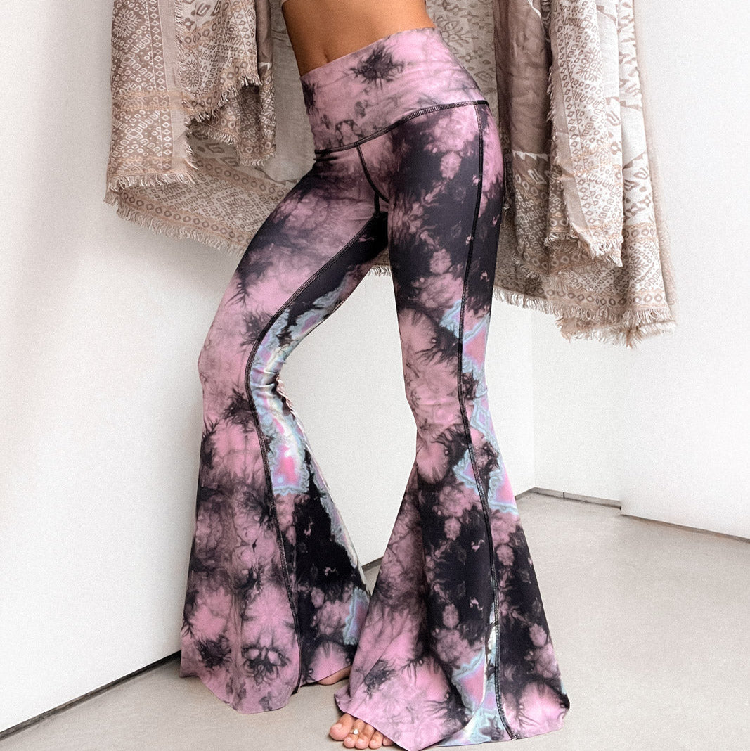 Eagle Feather Pink Long Bell Bottom