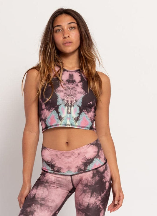 Eagle Feather Pink Mermaid Tank | Teeki | Evolve Fit Wear