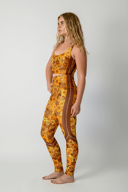 Flower Power Printed Yoga Leggings | Yoga Democracy | Evolve Fit Wear