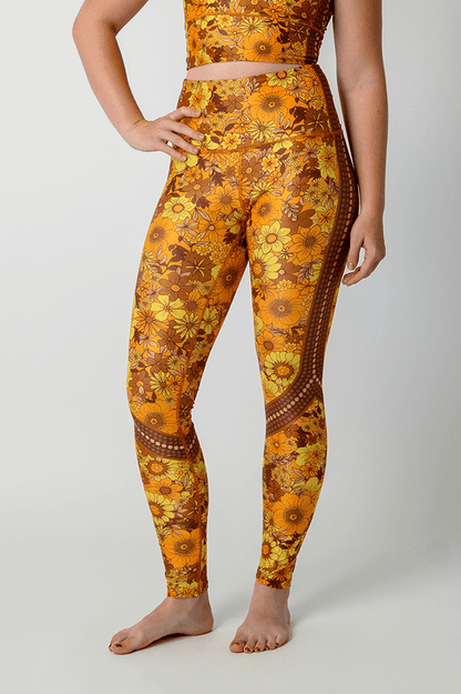 Flower Power Printed Yoga Leggings | Yoga Democracy | Evolve Fit Wear