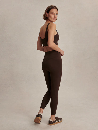 FreeSoft High Waisted Leggings in Coffee Bean | Evolve Fit Wear
