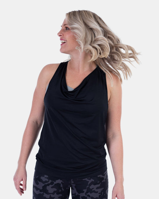 Reversible Flippin’ Awesome Tank Top – Scoop Front or Back - Booya Black