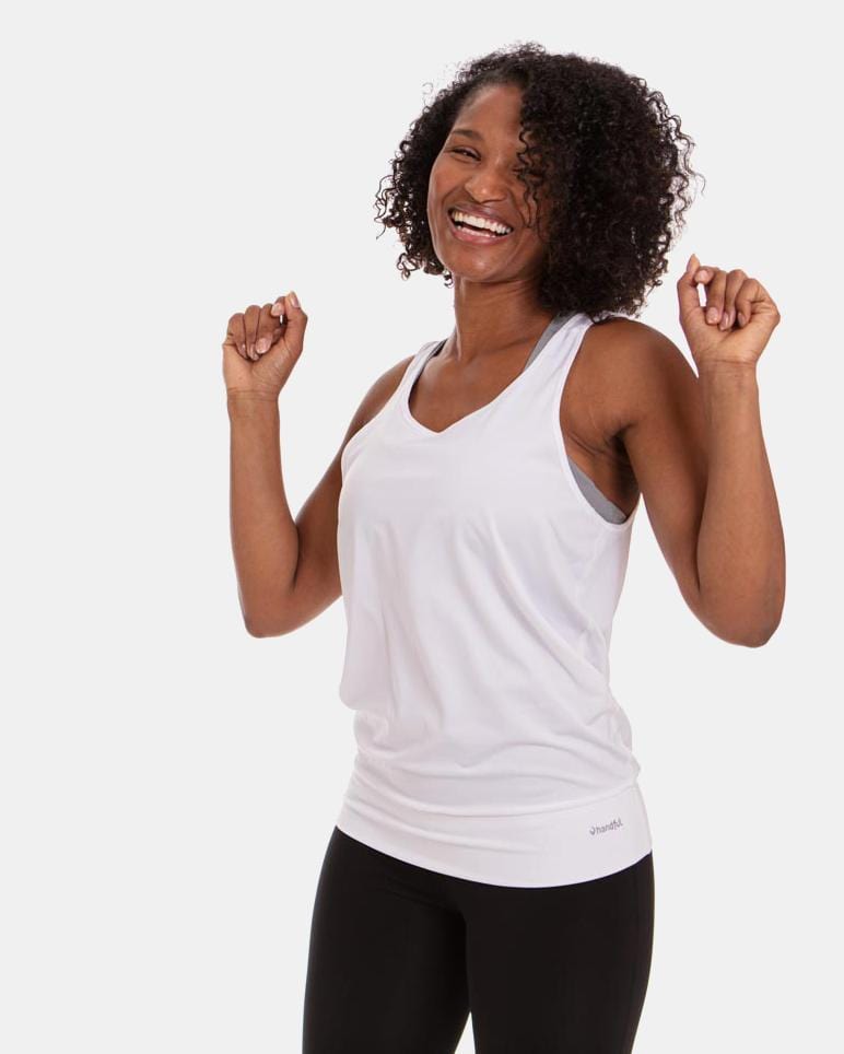 Reversible Flippin’ Awesome Tank Top – Scoop Front or Back - No Headlights White