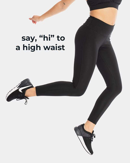 Squeeze Play High Waist Leggings - Booya Black