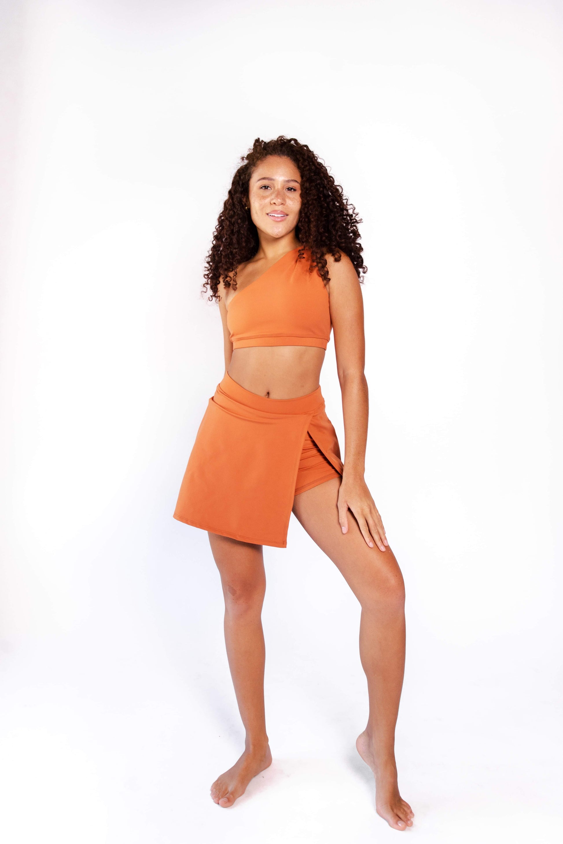 The Maverick Bra in Burnt Orange | Yoga Democracy | Evolve Fit Wear