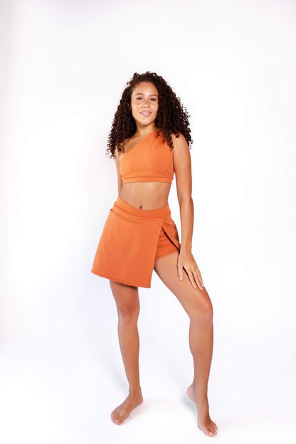 The Maverick Bra in Burnt Orange | Yoga Democracy | Evolve Fit Wear