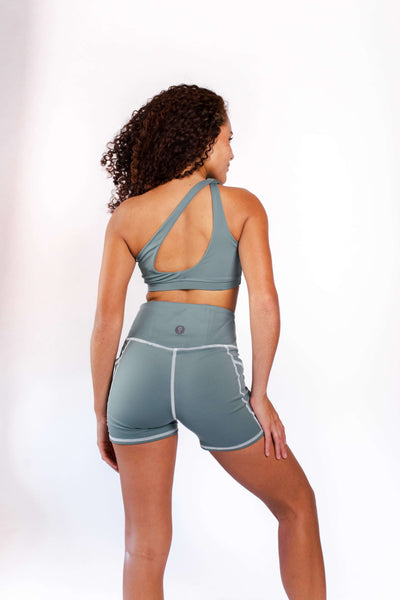 Non-Stop Short in Sage Green back