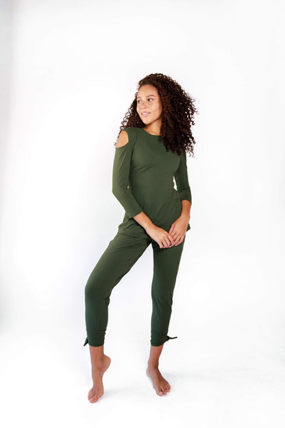 Sunday Jogger in Forest Green | Yoga Democracy | Evolve Fit Wear