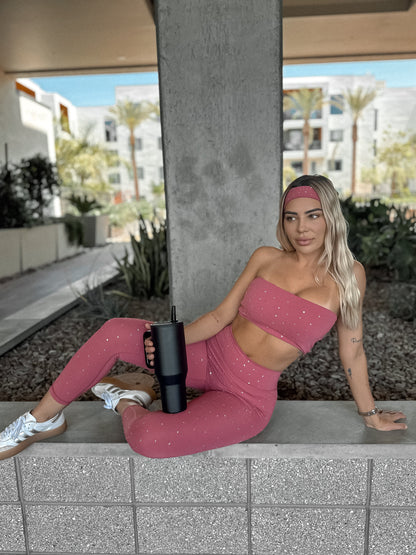 Girlfriend Legging - Rose Gem