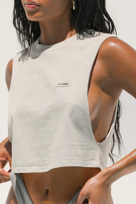 Cut Off Boyfriend Tank - Fog | Joah Brown | Evolve Fit Wear