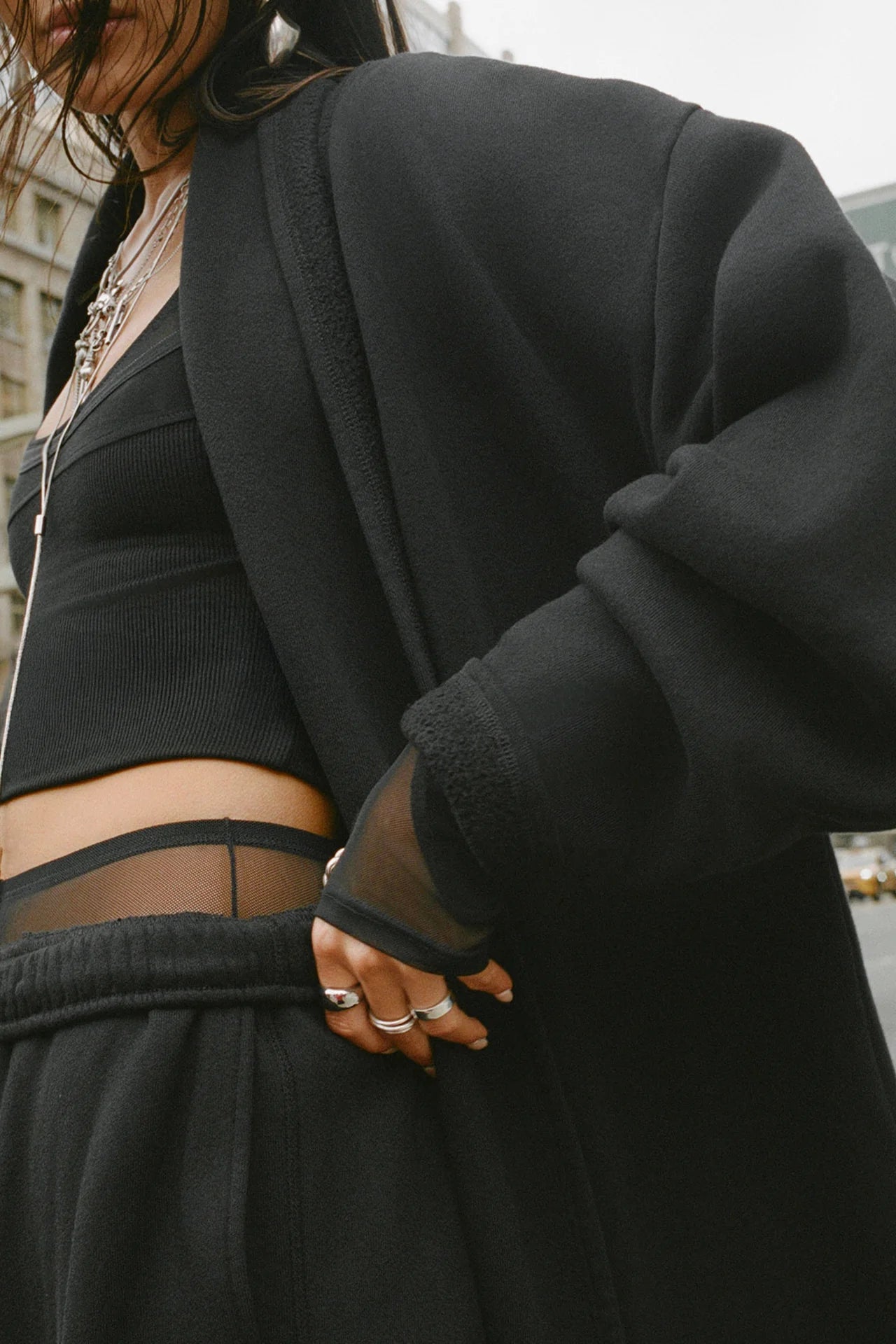Joah Brown Oversized Cardigan - Black