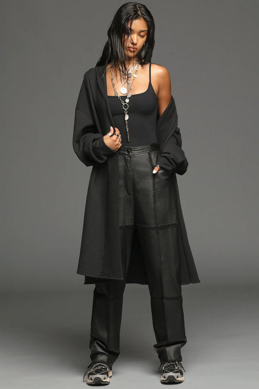 Oversized French Terry Cardigan - Black | Joah Brown | Evolve Fit Wear