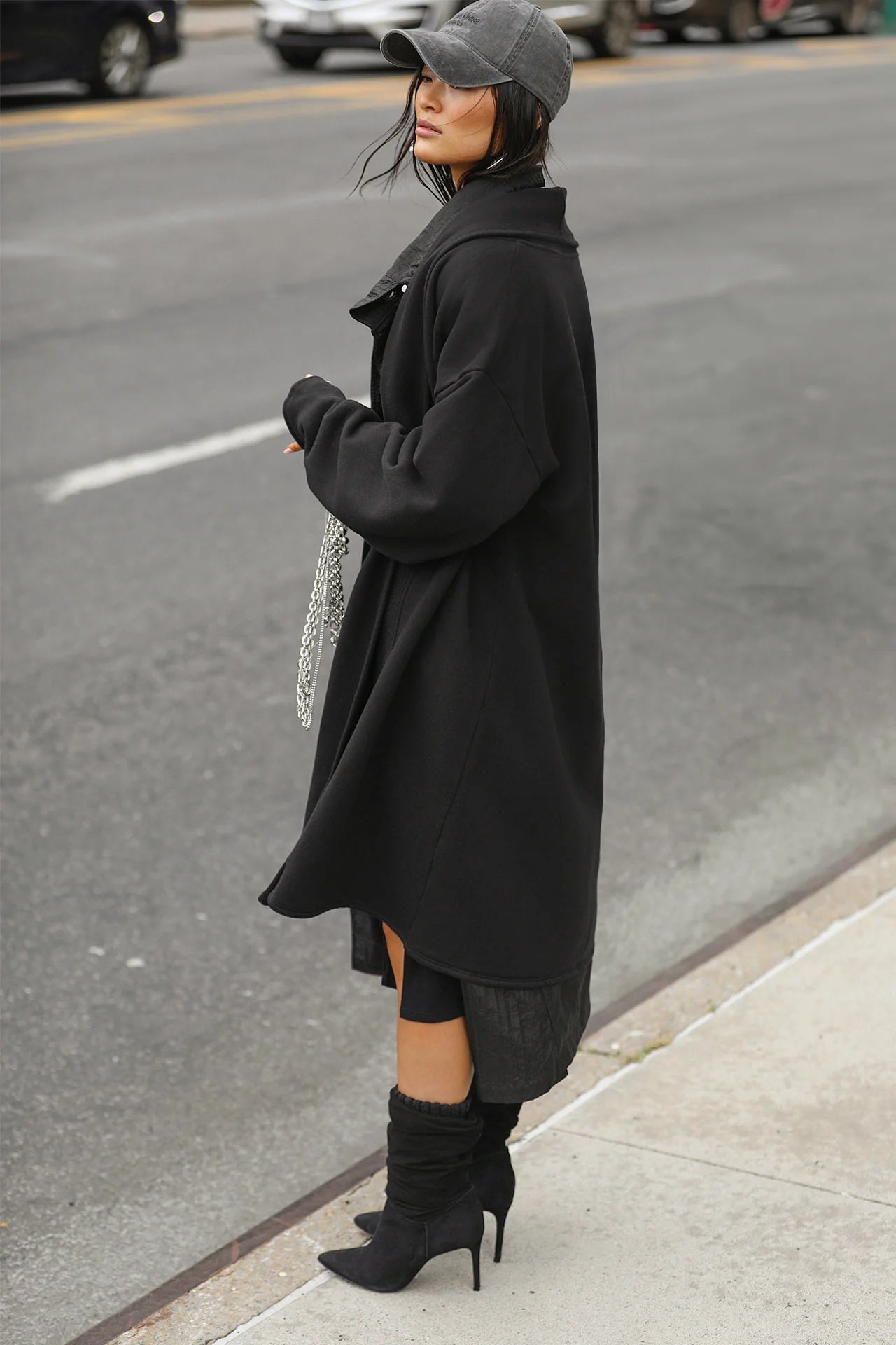 Joah Brown Oversized Cardigan - Black