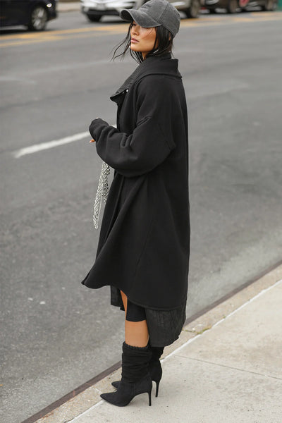 Joah Brown Oversized Cardigan - Black