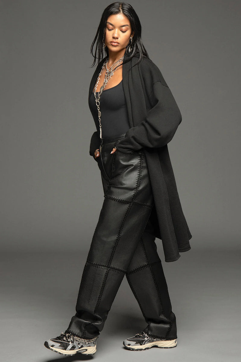 Joah Brown Oversized Cardigan - Black
