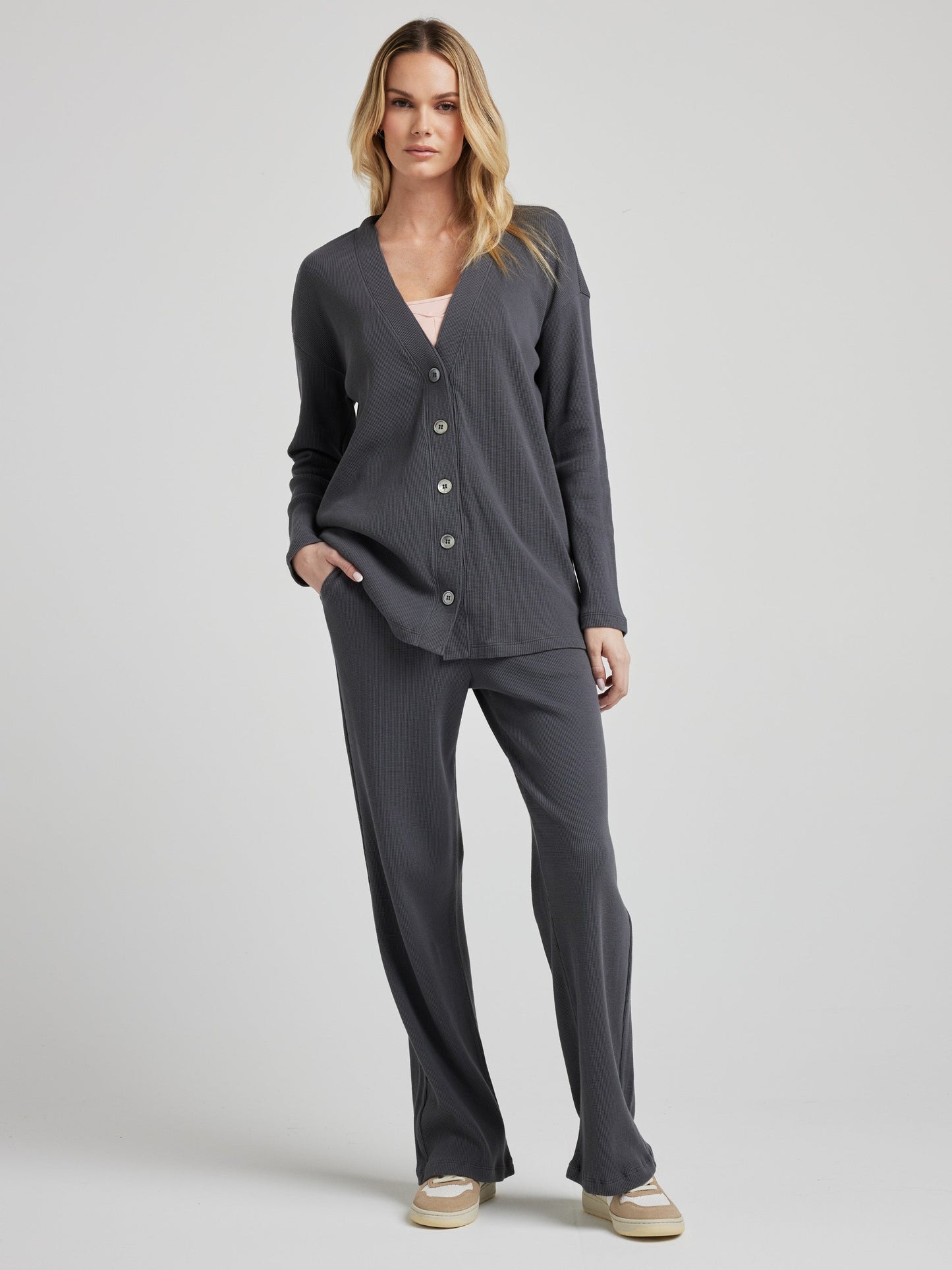 Relaxed Cardigan - Charcoal | Losano | Evolve Fit Wear