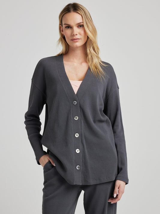 Relaxed Cardigan - Charcoal | Losano | Evolve Fit Wear